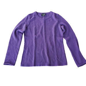 Sutton Cashmere Long Sleeve Purple Sweater Size S